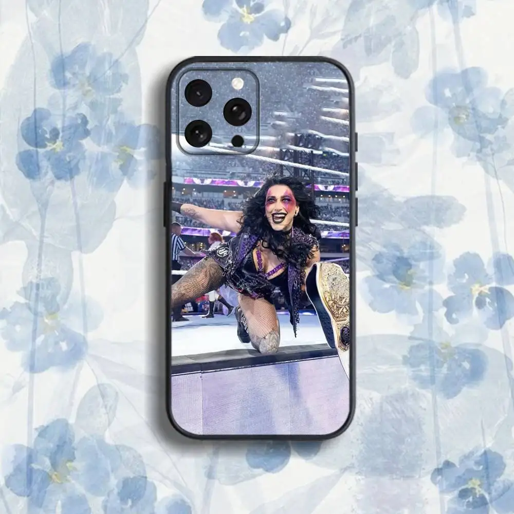 Rhea R-Ripley W-WWE Phone Case For iPhone 17,16,15,14,13,12,Pro,Max,Plus,E,SE4,Air,Mini Black Soft Box