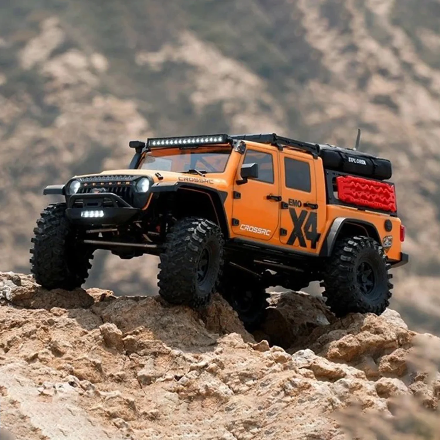 In Stock 1/8 4x4 CORSSRC RC Crawler EMO Off-road Vehicle 4WD Climbing Cars Radio Control 2-speed Transmission Light Toys