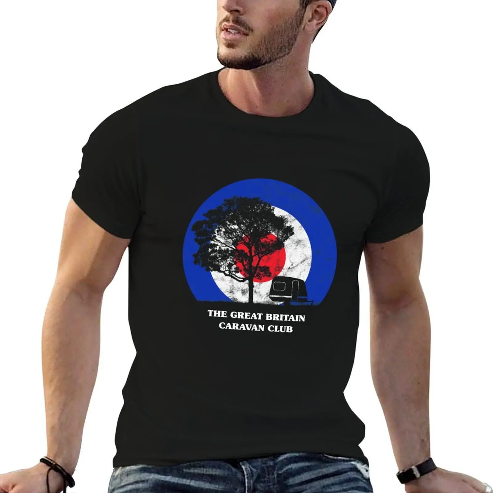 The Great Britain Caravan Club T-Shirt man tshirt mens graphic t shirts cotton tshirt 100% T-shirt