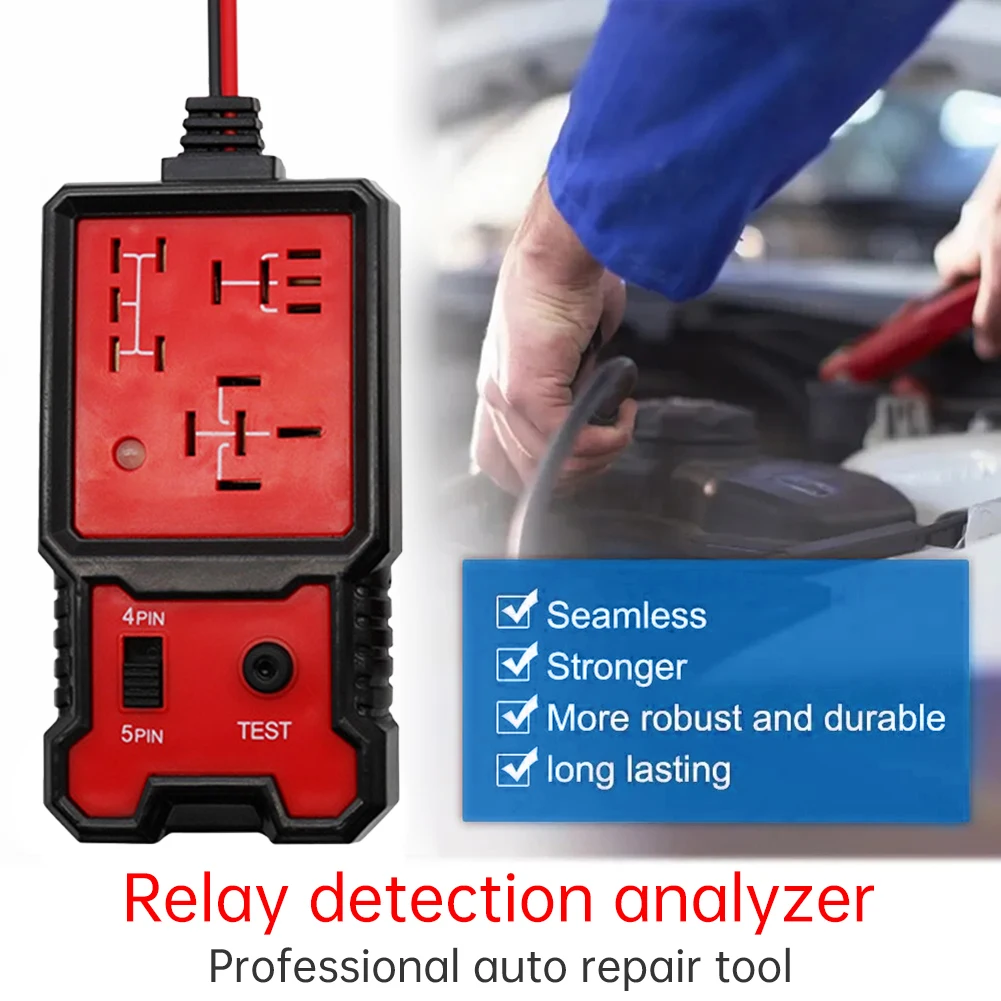 Universal 12V Car Relay Tester Electronic Automotive Relay Tester For Auto Battery Checker Alternator Analyzer Diagnostic Tool