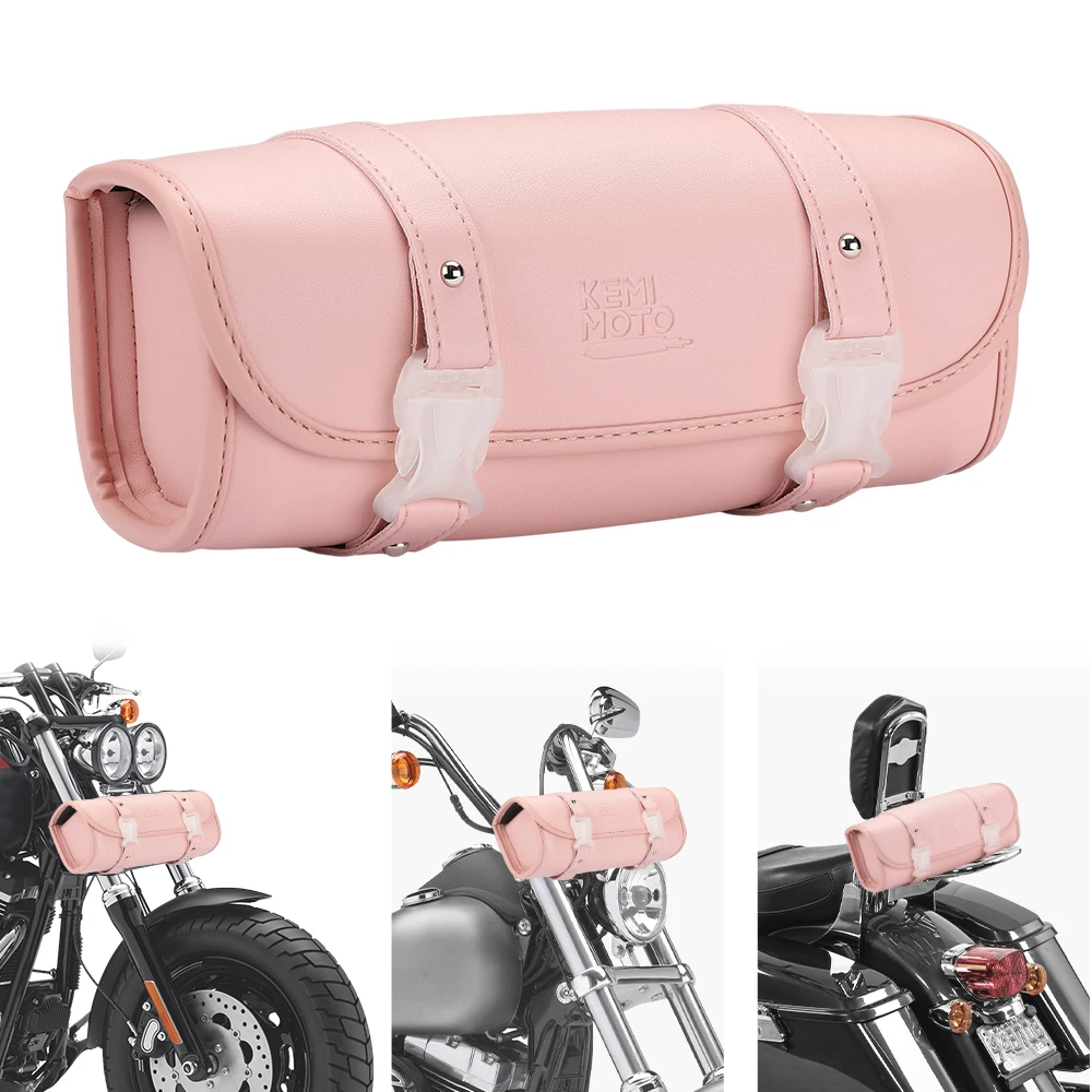 Universal Motorcycle Tool Fork Bag Waterproof Handlebar Bag for BMW Front Roll Barrel Storage Pouch Motorcycle Accessories Bag