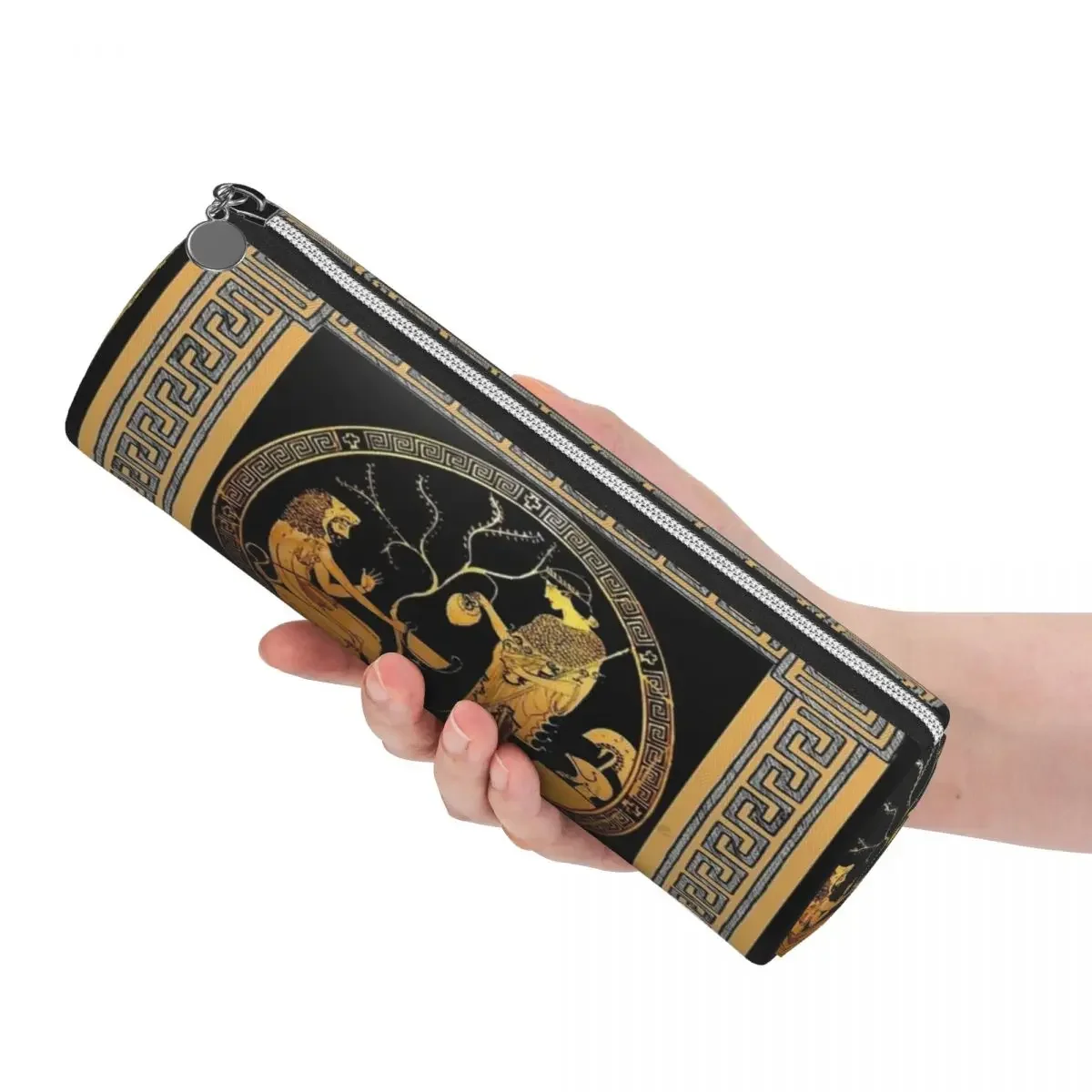 Ancient Greek Mythology Pencil Case Pencil Pouch Cylinder Pen Box Pencil Bag for Studen School
