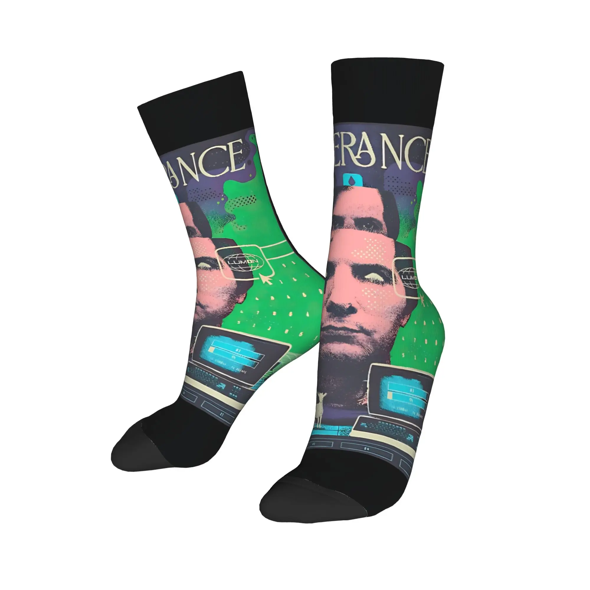 Men Socks lumon industries severance Tv   Stockings Anti Slip Breathable Socks Autumn Gothic Graphic Skateboard Socks