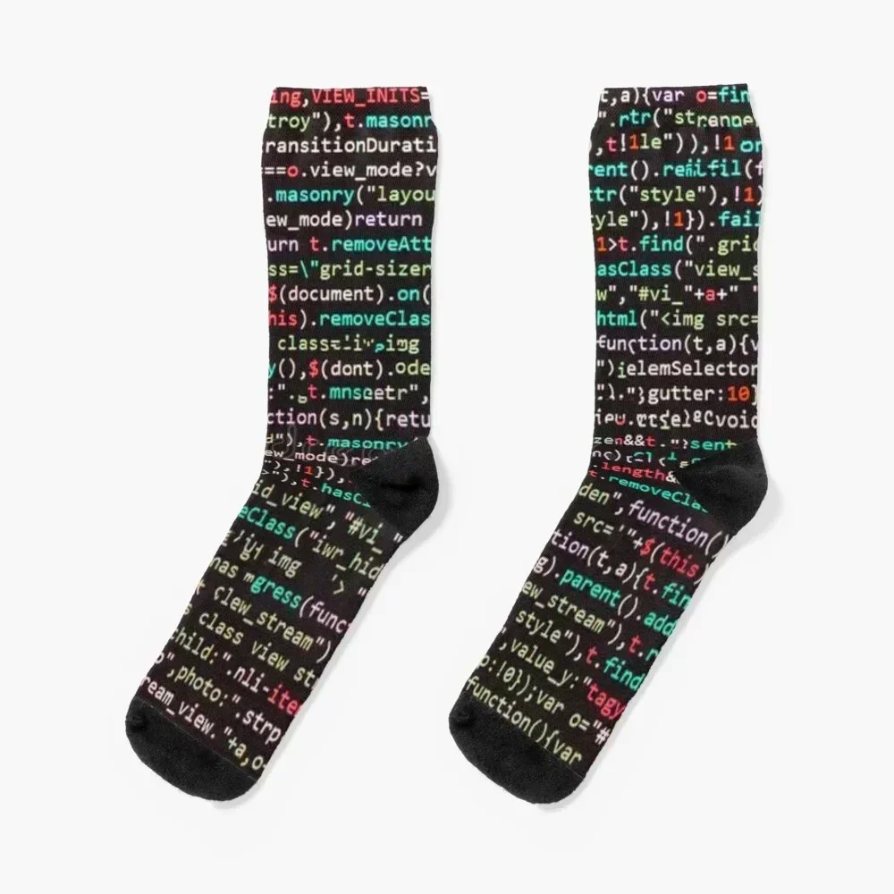 

Java script Code Socks new year Rugby cotton Crossfit Boy Child Socks Women's