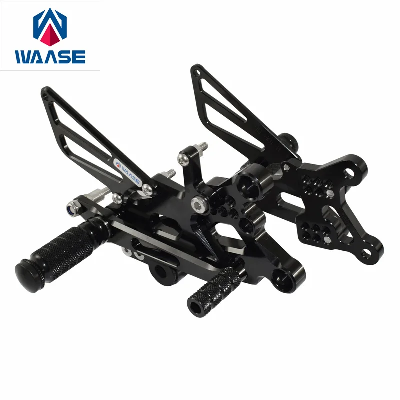 

waase For Yamaha YZF R6 2006 2007 2008 2009 2010 2011 2012 2013 2014 2015 2016 Adjustable Rider Rear Sets Rearset Foot Rest Pegs