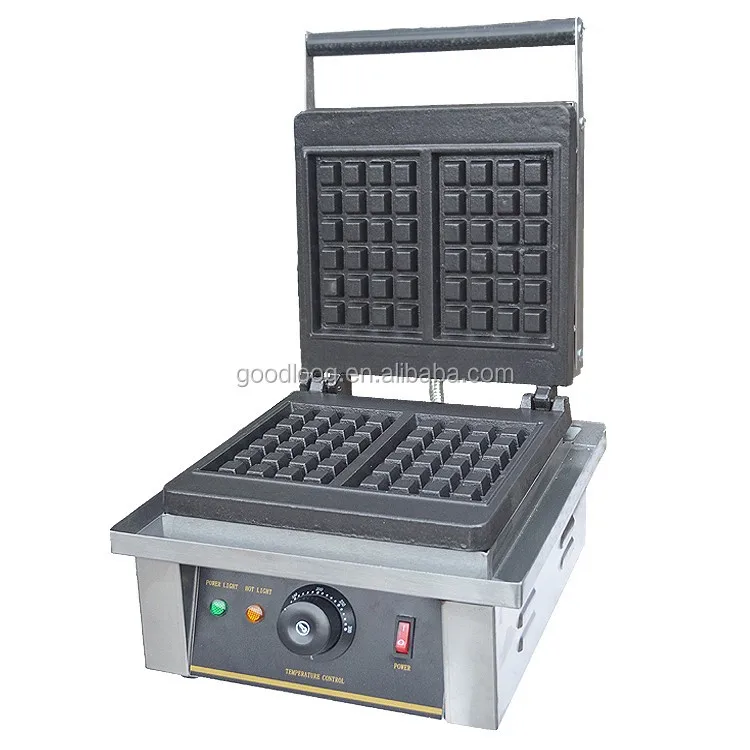 

CE Certificate Electric Square Belgian Waffle Maker Stainless Steel Waffle Iron Machine For Sale