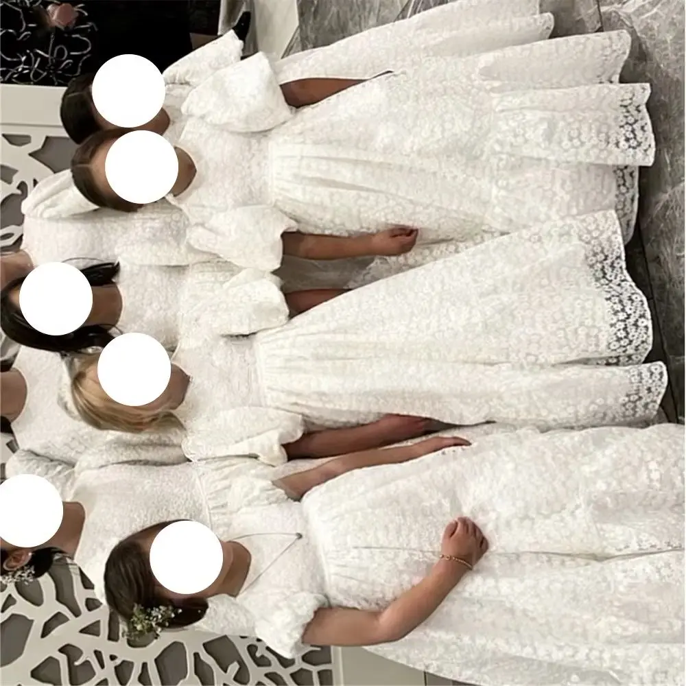 

Customized Elegant Flower Girl Wedding Dress Puffy Tulle Kids Baby Birthday Party First Bridesmaid DressCommunion Ball Gown