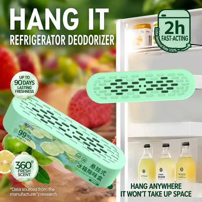 Hanging Refrigerator Deodorizer Box 99 Percent  24H Fast Odor Removal For Kitchen Keep Food Fresh Avoid Mixed Taste
