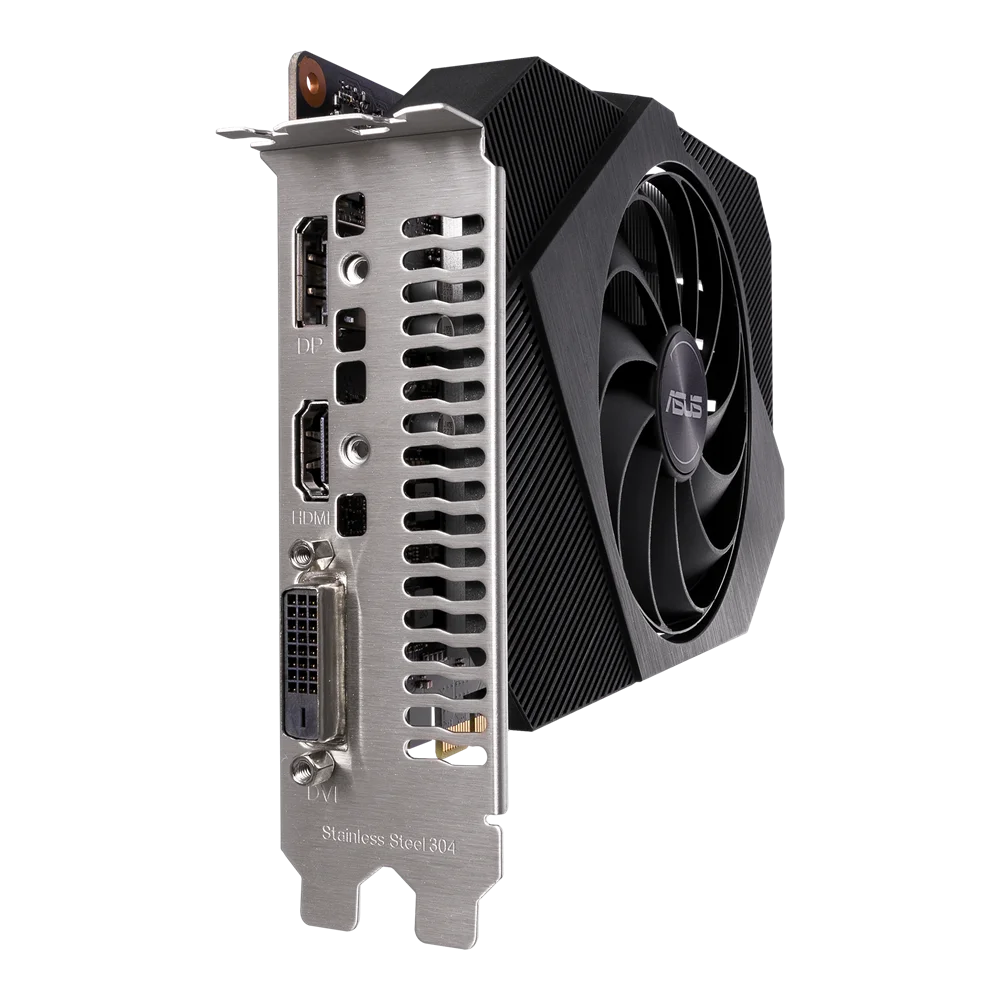 ASUS NVIDIA GTX 1650 4GB GPU PH GTX1650 4GD6 PF GDDR6 Graphics Card For PCI-E 3.0 128-bit DVI-D HDMI DP PSU 300W Desktop PC