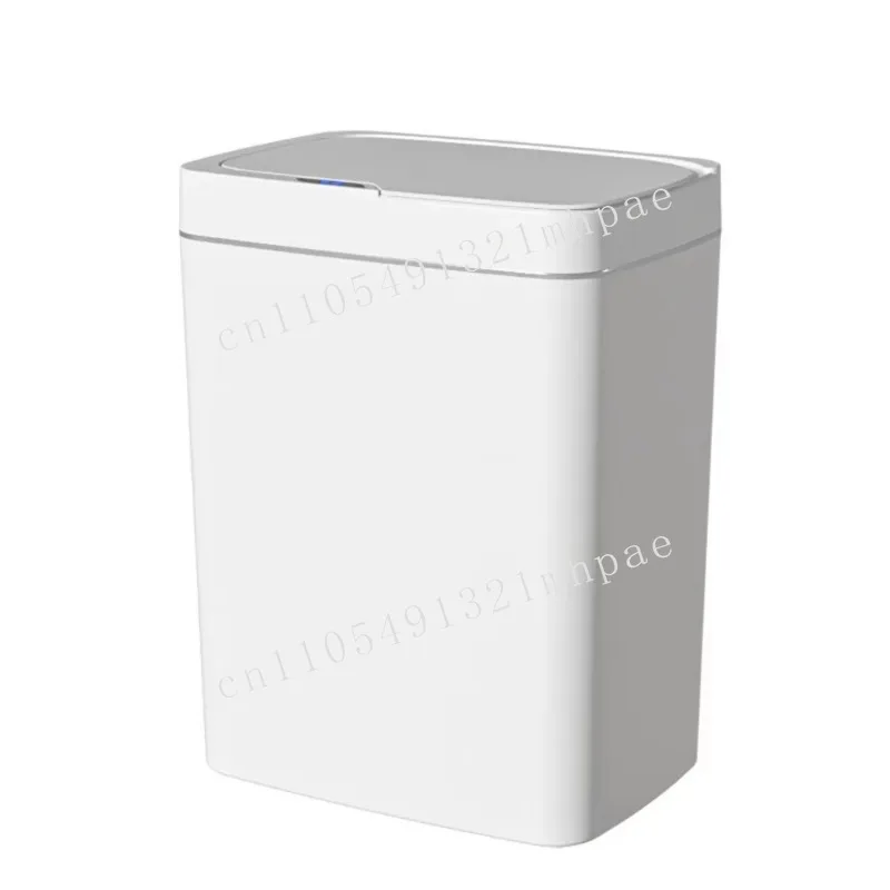Smart bathroom trash can automatic bagging electronic trash can white no touch narrow smart sensor trash can smart home 15L