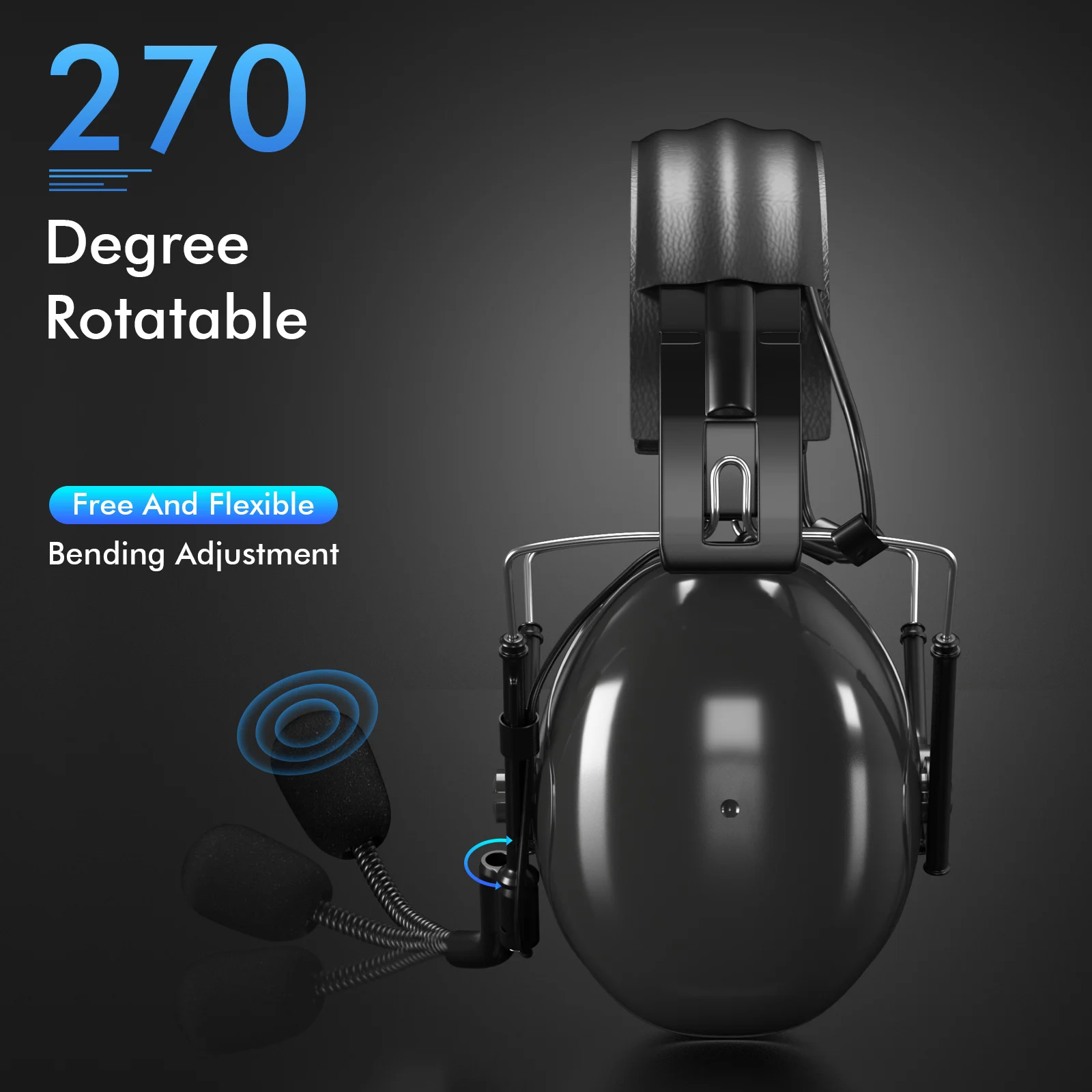 Artudatech-Aviation Headset with Noise Cancelling, Pilot Headset, 7.1mm Plug, Excellent Acoustic Design Earphone