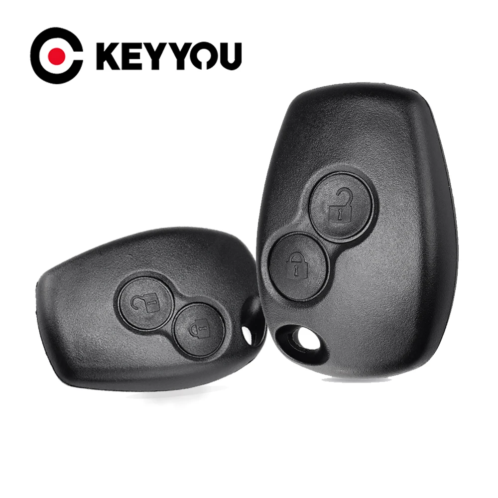 KEYYOU Without Blade 2 Buttons Car Key Shell Remote Fob Cover Case For Renault Dacia Modus Clio 3 Twingo Kangoo 2