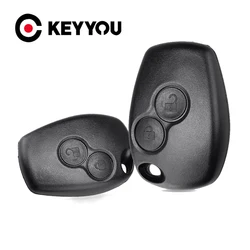 Keyyou Zonder Blade 2 Knoppen Autosleutel Shell Afstandsbediening Fob Cover Case Voor Renault Dacia Modus Clio 3 Twingo Kangoo 2