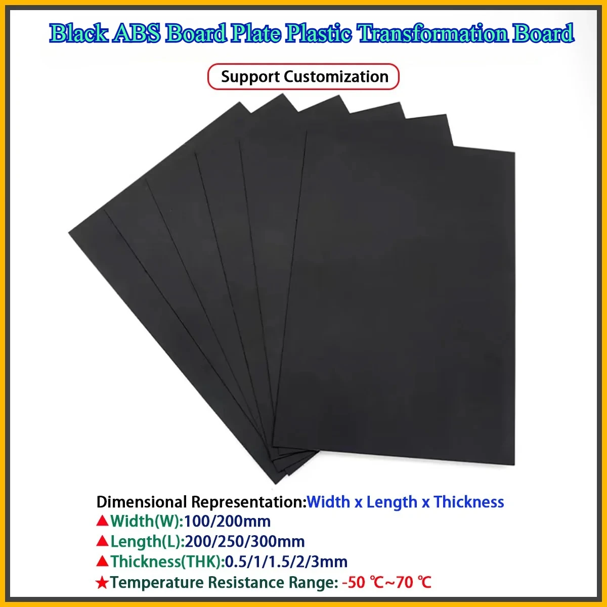 

Black ABS Board Plate Plastic Transformation Board DIY Model Making Materials Construction Model Accessories Thk0.5/1/1.5/2/3mm