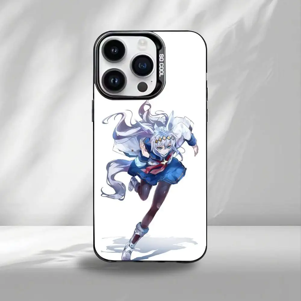 Uma Musume Cinderella Gray  Phone Case For iPhone17,16,15,14,13,12,11 Plus,Pro Max Black Border Silver  Plated Cover