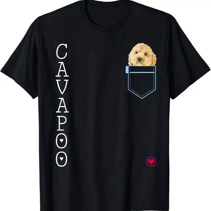 Cavapoo in pocket Puppy Dog Lover Cute Poodle cross T Shirt