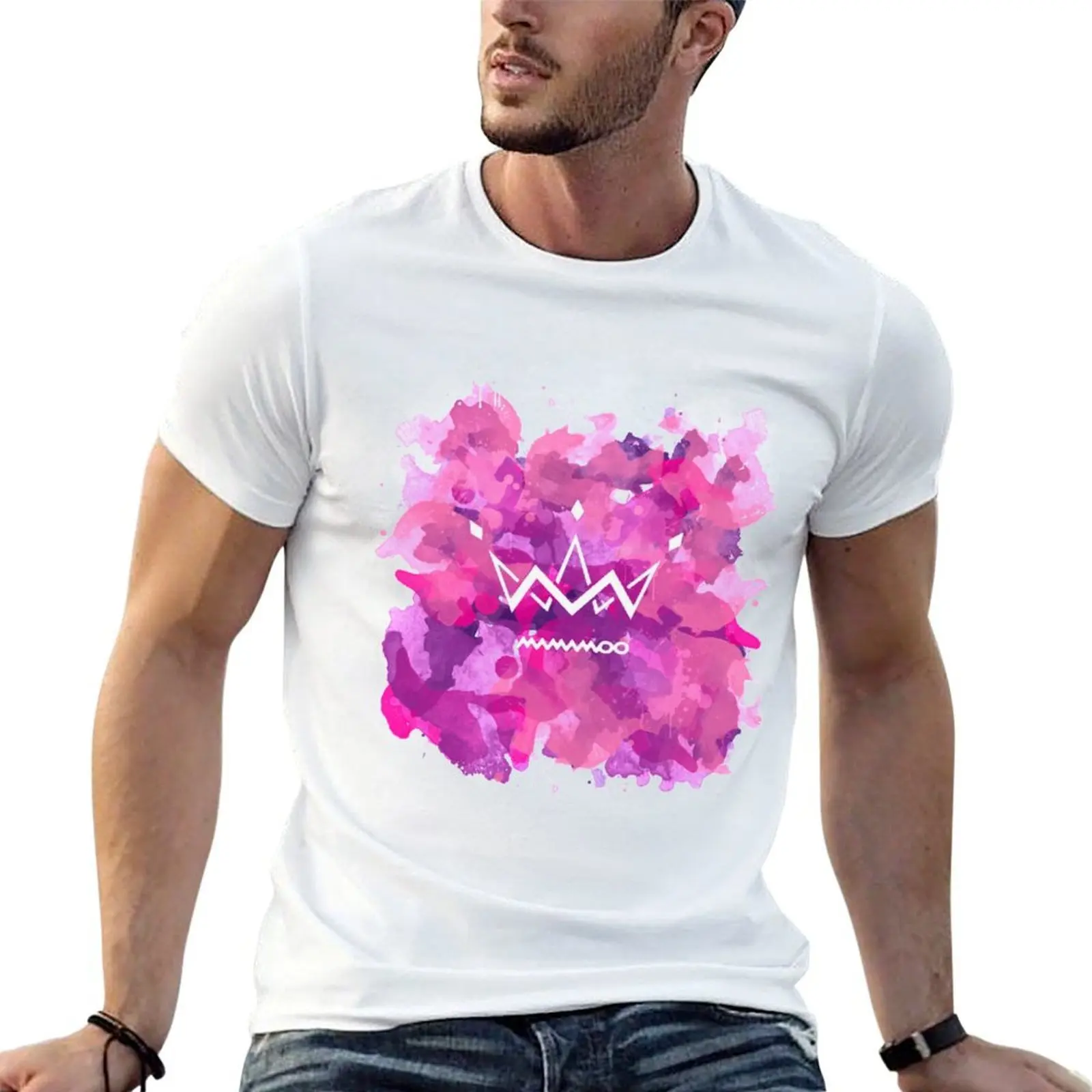 MAMAMOO logo Splatter Paint T-Shirt funny meme t-shirts aesthetic clothes clothes for men