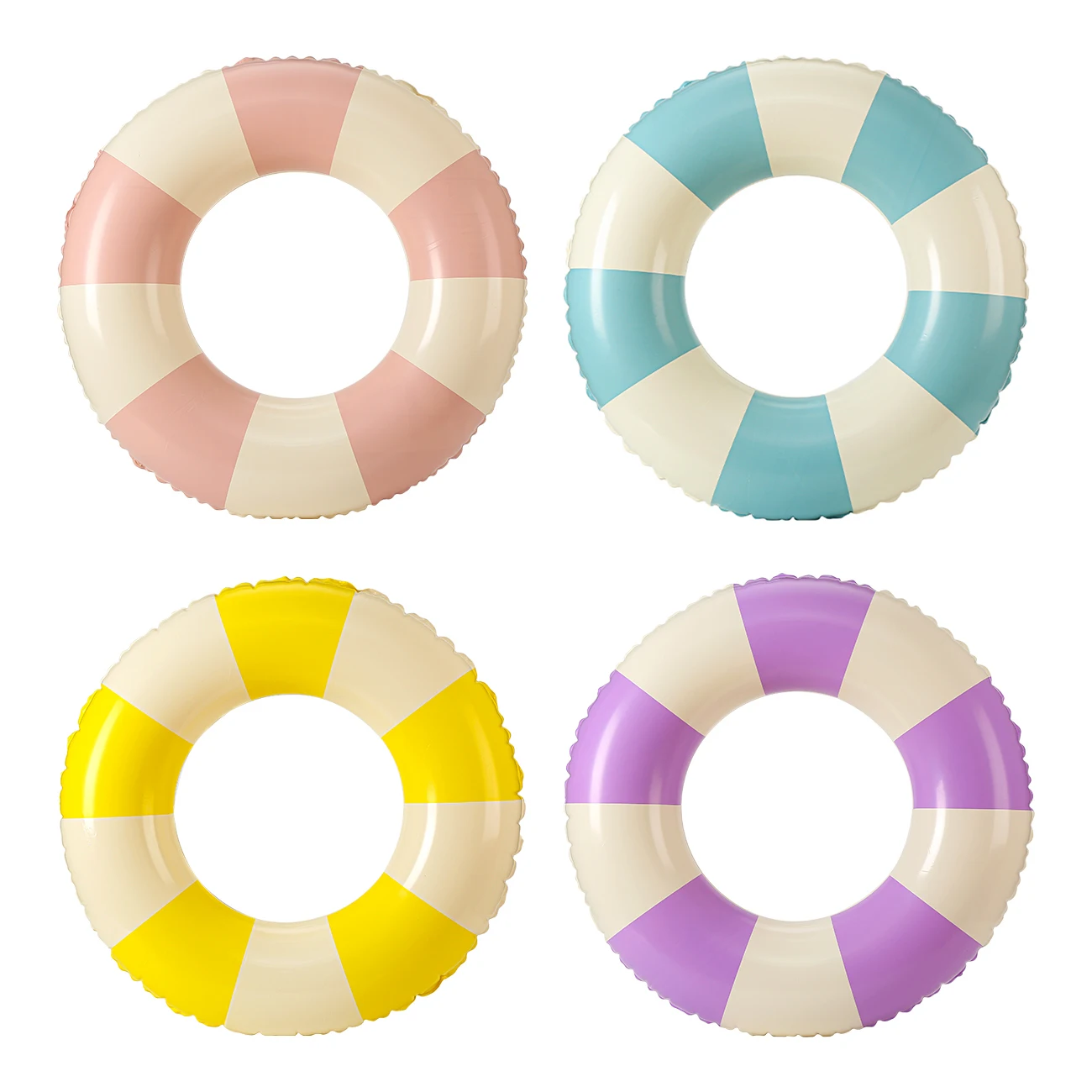 1PC インスタイルマカロンインフレータブル水泳リング大人子供用厚みのあるプールフロート夏のプールパーティー水おもちゃ