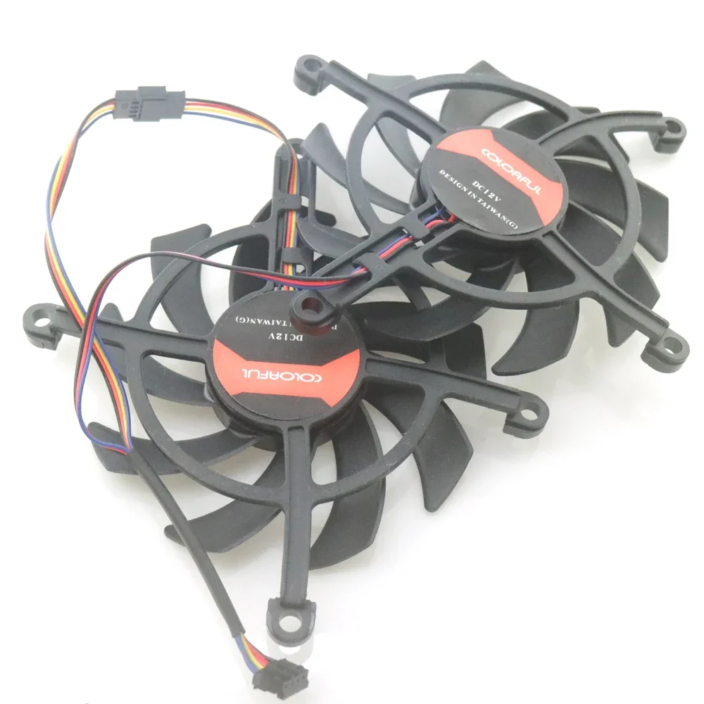 冷却ファンvgaグラフィックカード,4線式,4ピン,12v,カラー,gtx1660,1650, 1660s,rtx2060s,バッチあたり2個,送料無料