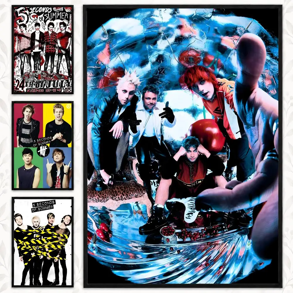 5 Seconds of Summer Pop Rock Band Music Album Aesthetic Poster Decorative art prints for the home, holiday gifts, unframed