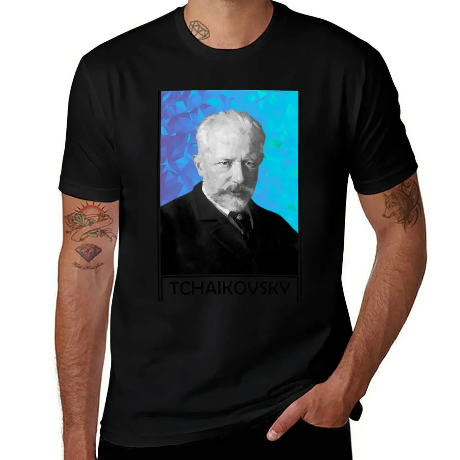 Pyotr Ilyich Tchaikovsky T-Shirt plus sizes anime t shirts oversized graphic tee hippie clothes mens t shirts