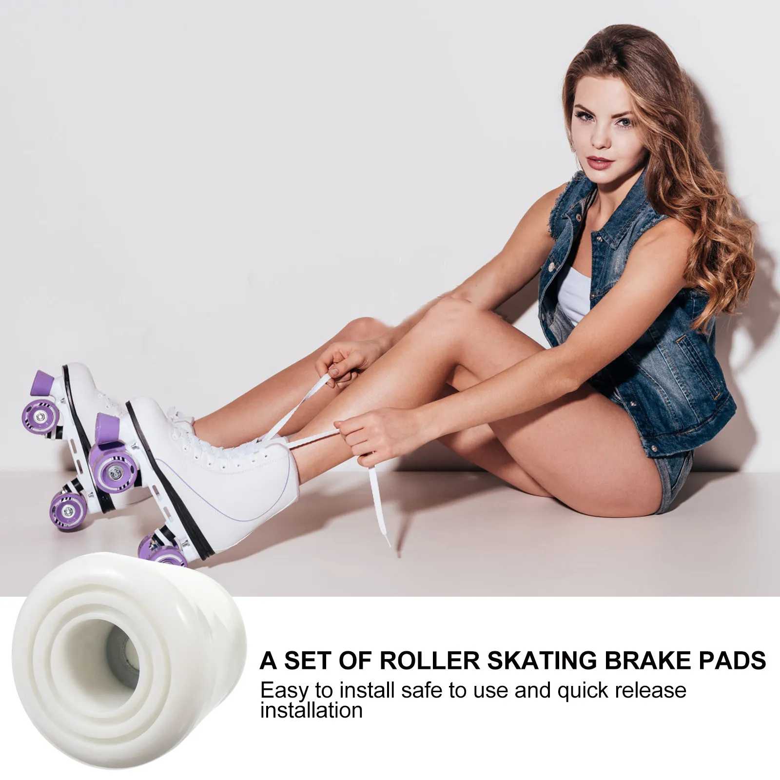 

4Pcs Roller Skates Brake Pad High-Performance Wear-Resistant Non-Slip Brake Block for Balanced Stopping Quick Release Braking