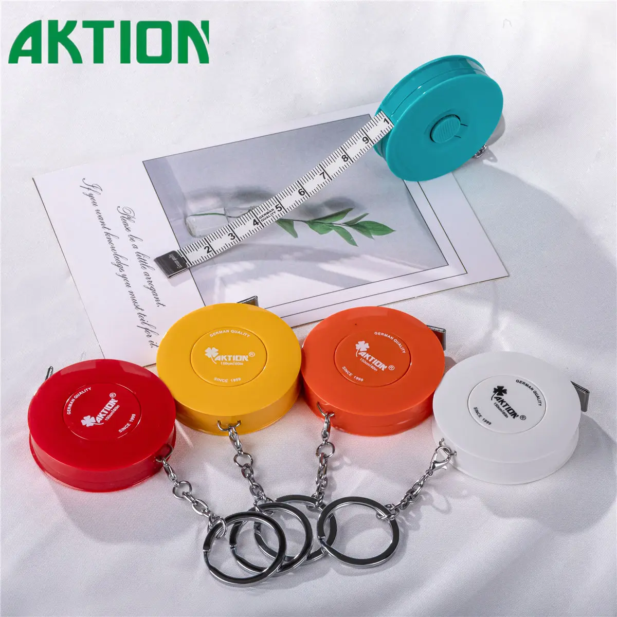 Measuring Tape 1.5M 60Inch AKTION Retractable Soft Flexible Dual Scale Tape Measure for Sewing Tailor Body Measurement view 4