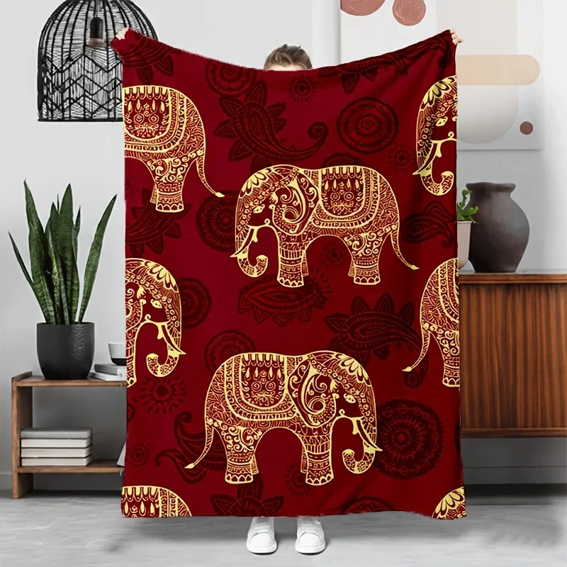cobertor-decorativo-com-estampa-de-elefante-tapecaria-boho-Etnica-mandala-decoracao-para-sofa-xale-luxuoso-marrom-dourado