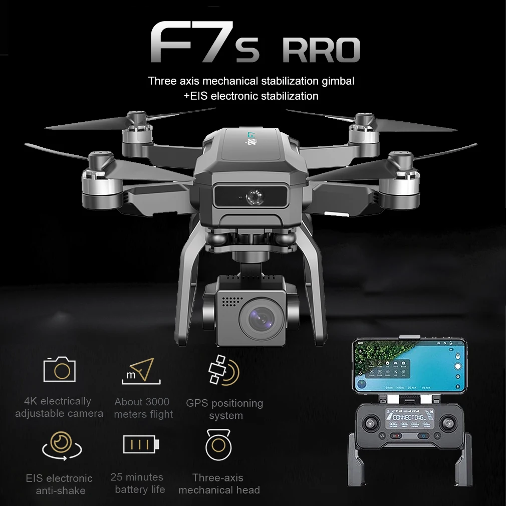 SJRC F7/F7S 4K Pro GPS Drone With Wifi FPV HD Camera 3-axis Gimbal Professional Rc Dron EIS Brushless Quadcopter Vs AE11 8K Dron