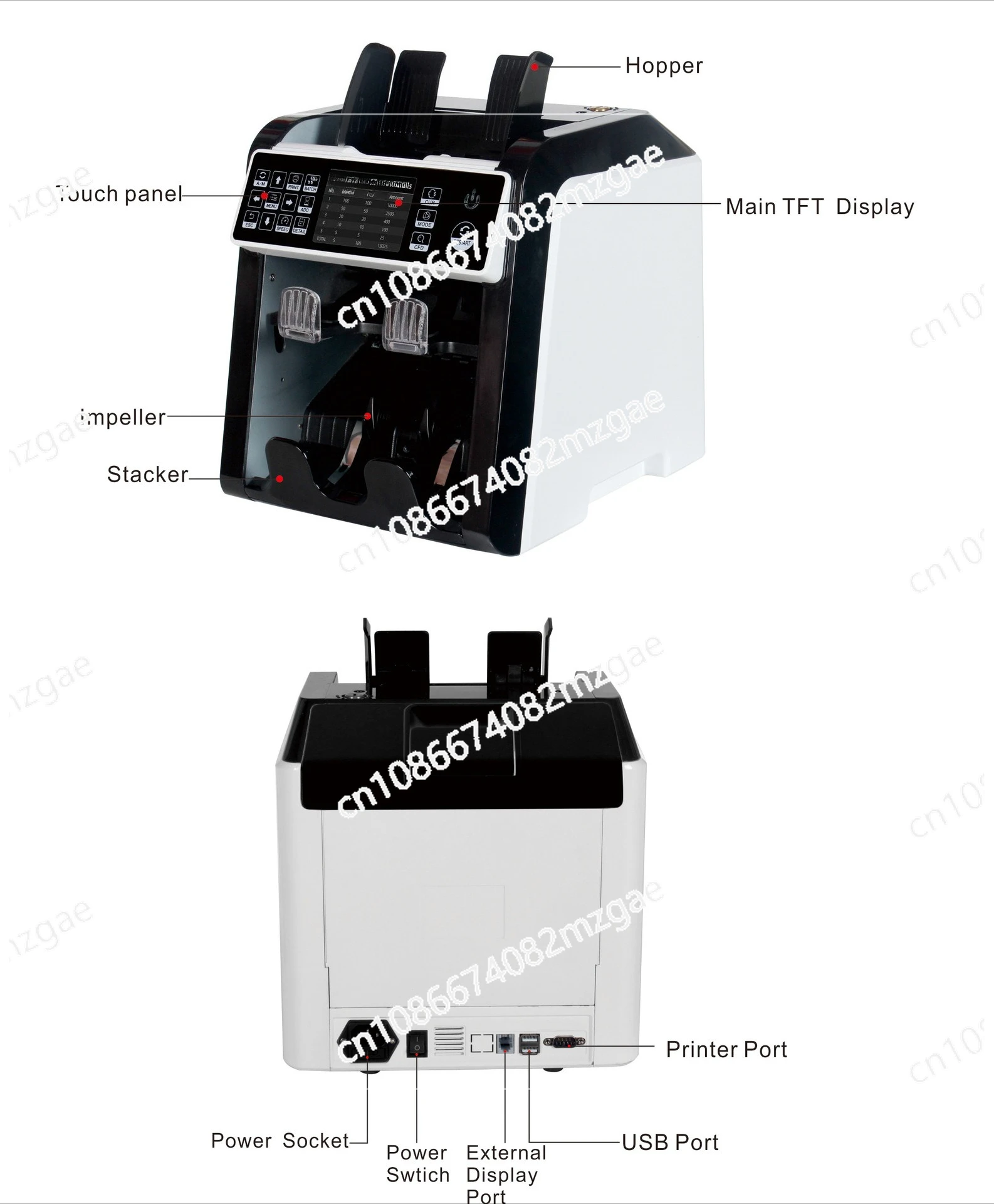 AL-950 Intelligent Mixed Money Counter with Fake Bill Detection, Health Check Dual Sensor Currency Counting Machine