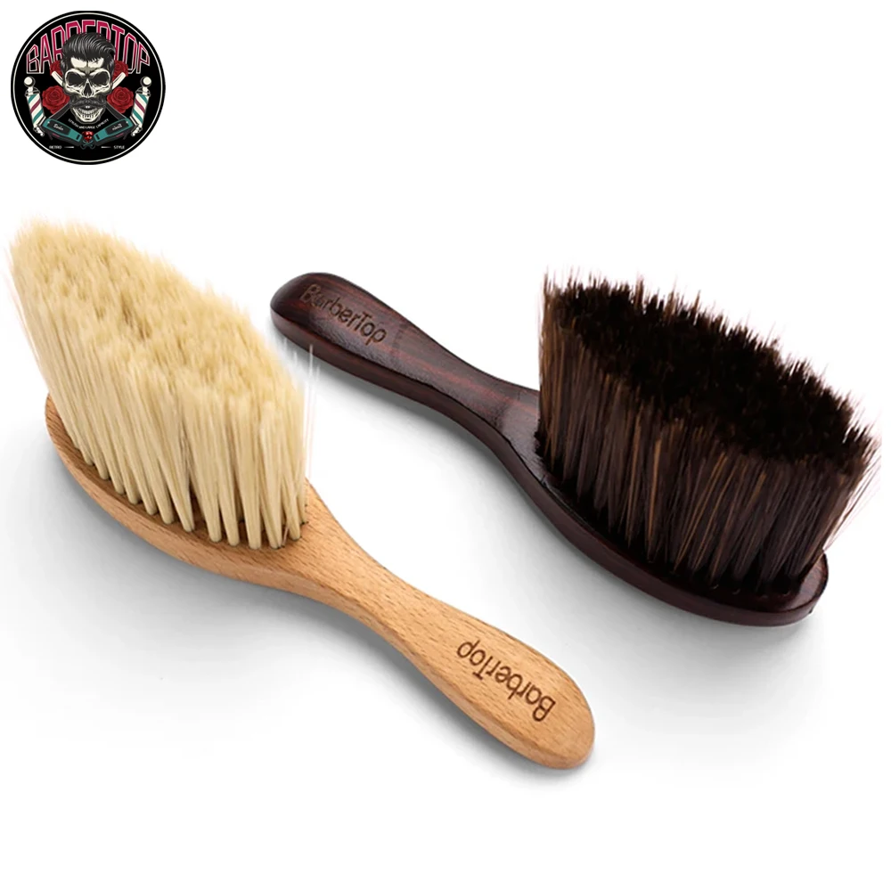 

Barbertop Wooden Soft Brush Neck Face Duster Brushes Cleaning Broken Hair Cut Hairbrush Salon Hairdressing Cleaning Tools Brush