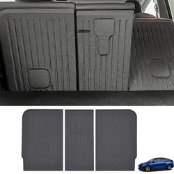 for Tesla 2020- 2026 Model Y Juniper Launch Second Row Seat Back Cover Backrest Mat Trunk Seat Protector with Velcro Accessories
