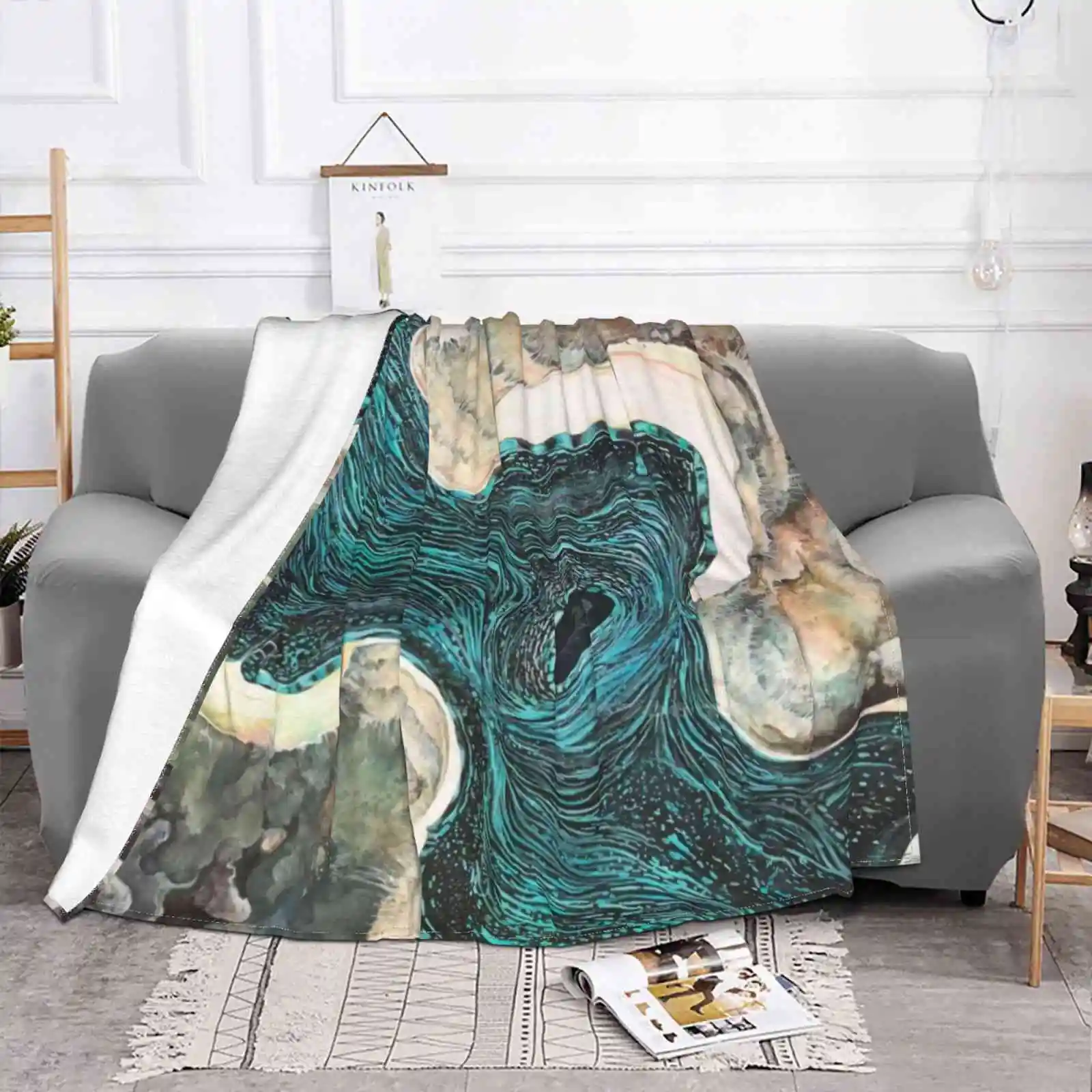 Giant Clam Top Quality Comfortable Bed Sofa Soft Blanket Clam Ocean