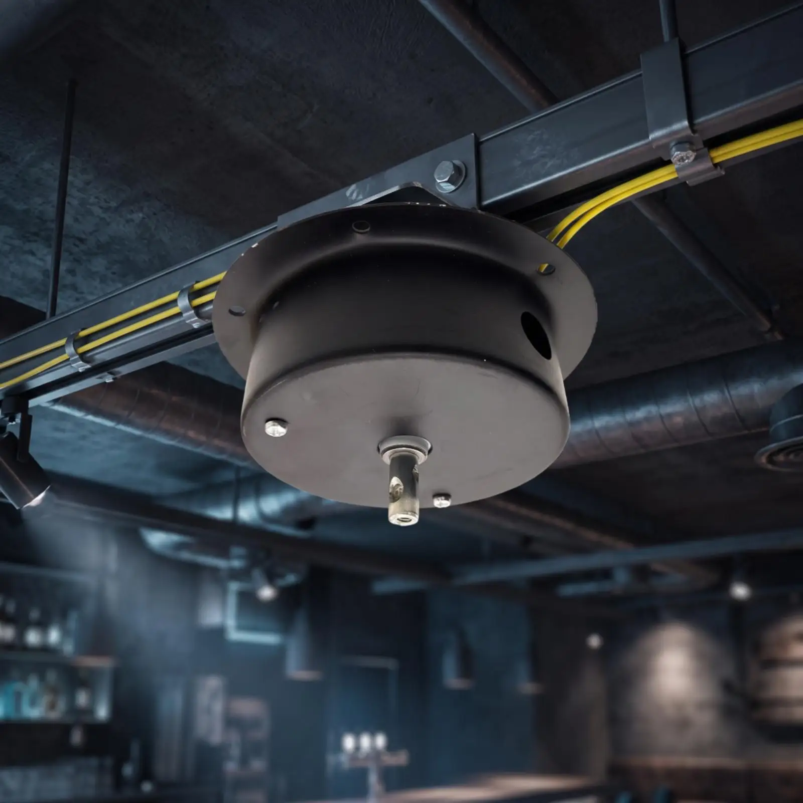 Rotator Motor for Stage Light Hanging Decor 110V Compact Drive Unit with Mounting Flange and Wire Wires for Entertainment Use