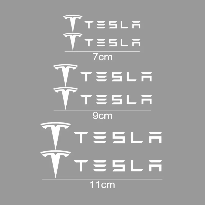 6pcs Car Brake Caliper Window Fender Side Stickers for Tesla Model X S Y 3 Roadster P75D P85D P90D P100D Auto Decals Accessories