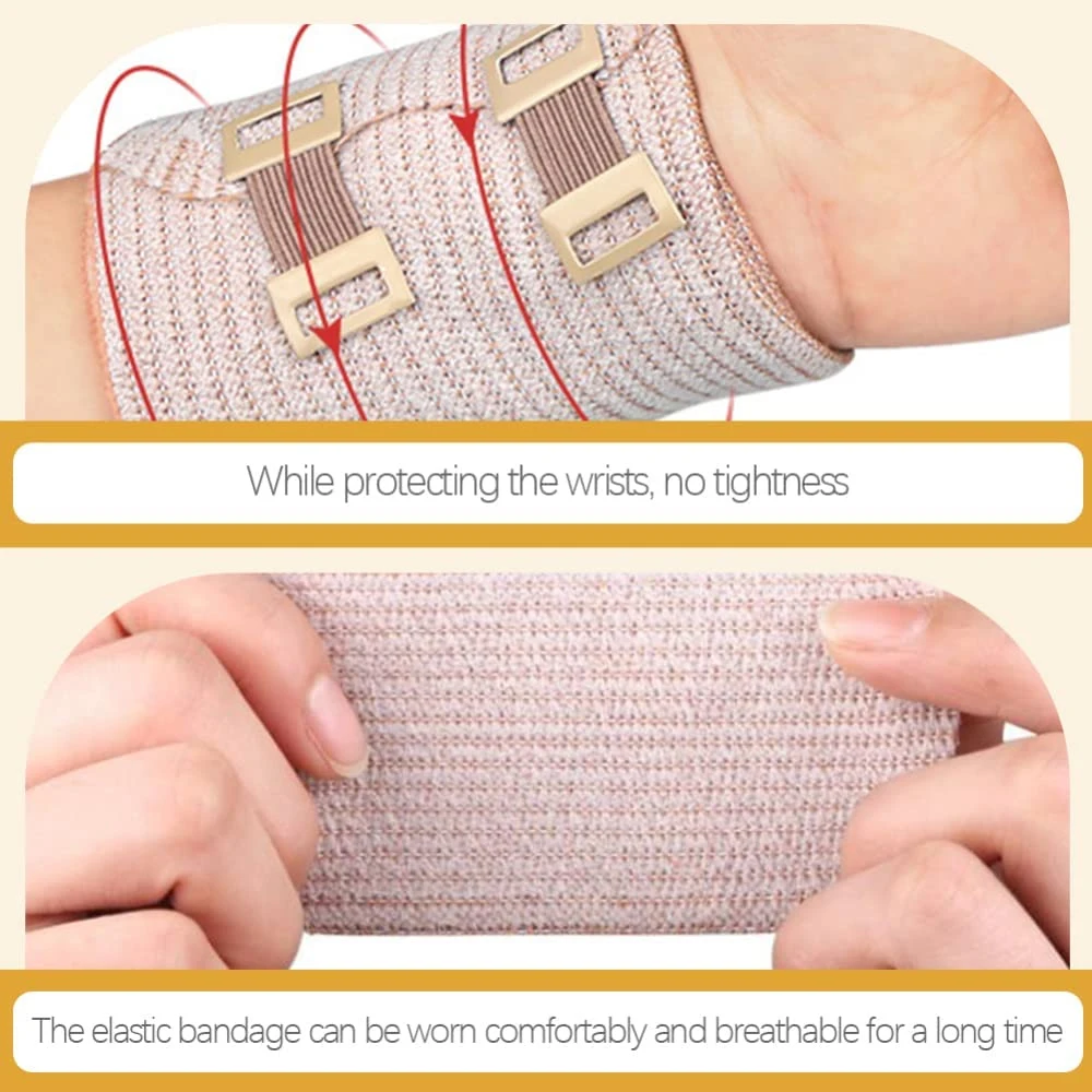 2 لفة ضمادة مرنة، ضمادة ضغط قابلة للتمدد حتى 450 سم، مثالية للطبية والرياضة والالتواء والعجل والكاحل