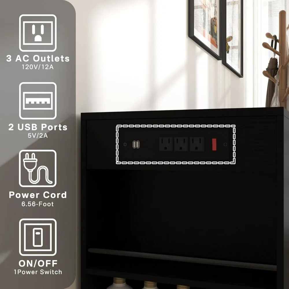 مكتب مكياج مضيء بإضاءة LED مع سطح زجاجي، 8 أدراج، 3 أرفف تخزين، طاولة تزيين لعشاق التجميل #5