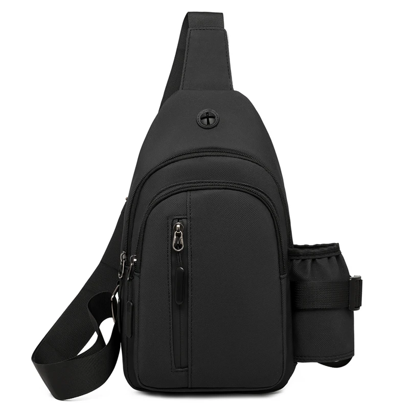 

Men's new fashionable and casual versatile chest bag, lightweight, durable, multi pocket, solid color, adjustable shoulder strap