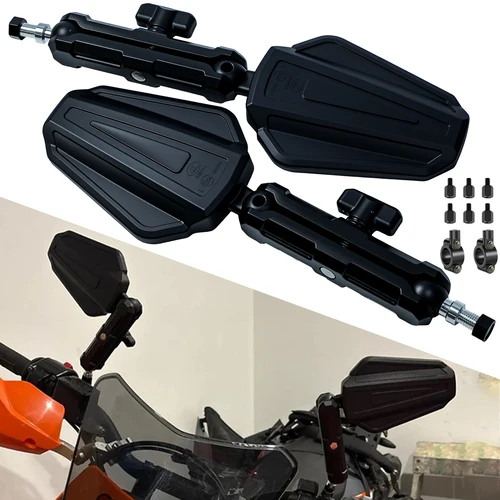 Espejos retrovisores plegables universales para motocicletas, espejos traseros plegables giratorios, espejos laterales para manillar de carretera Westwind, espejos ATV