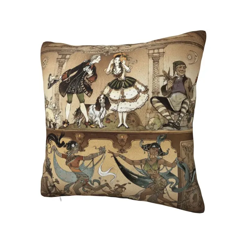 Vintage The Nutcracker Ballet Dancing Cushion Cover 45x45cm Soft Nordic Throw Pillow Living Room Decoration