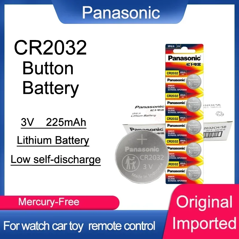 5-20pcs 100% original cr2032 battery 3v Button Cell Specialized car remote control battery cr 2032 3v lithium battery for watch