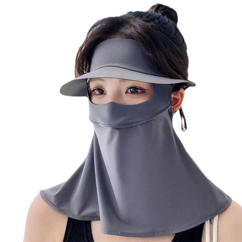 Sun Protection Mask Full Face Ice Silk Anti-UV Cycling Breathable Sunshade