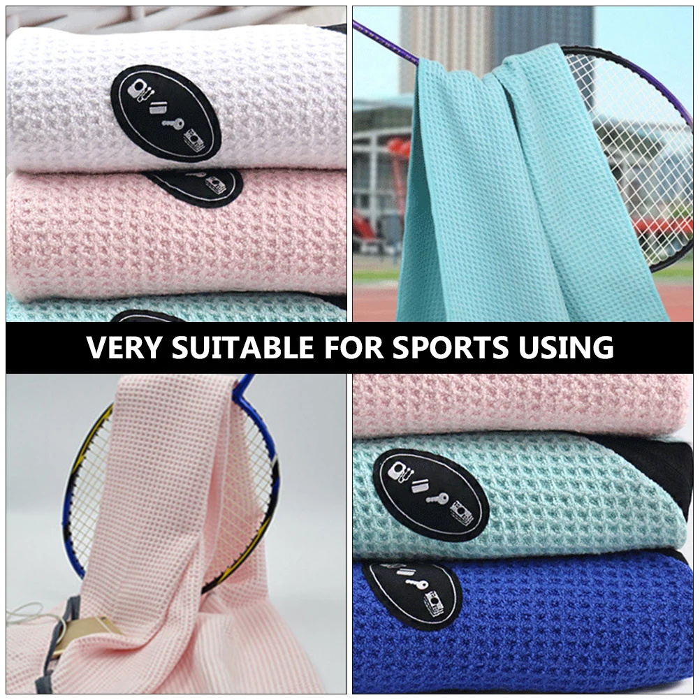 

Micro Fiber Towels Waffle Sports Scarf Absorbent Water Absorption Fitness Gym Miss