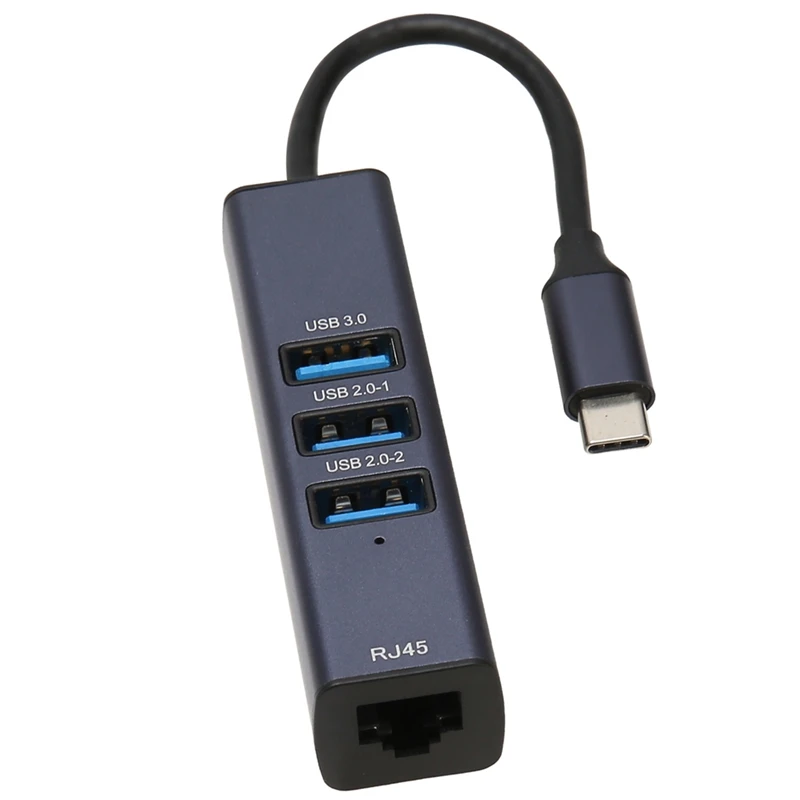 USB C에서 이더넷 어댑터, RJ45 기가비트 이더넷 포트, 4 in 1 USB C 허브, 노트북용 스토리지 홀