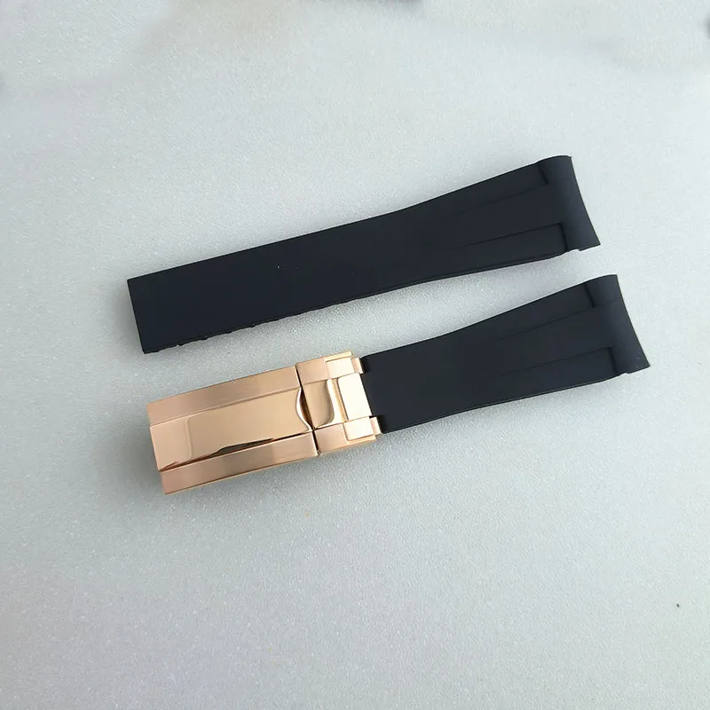 35 Accessori per cinturini Cinturino per orologio NH Materiale in gomma Interfaccia per corde Fibbia a piega singola Accessori per cinturino in gomma da 20 mm