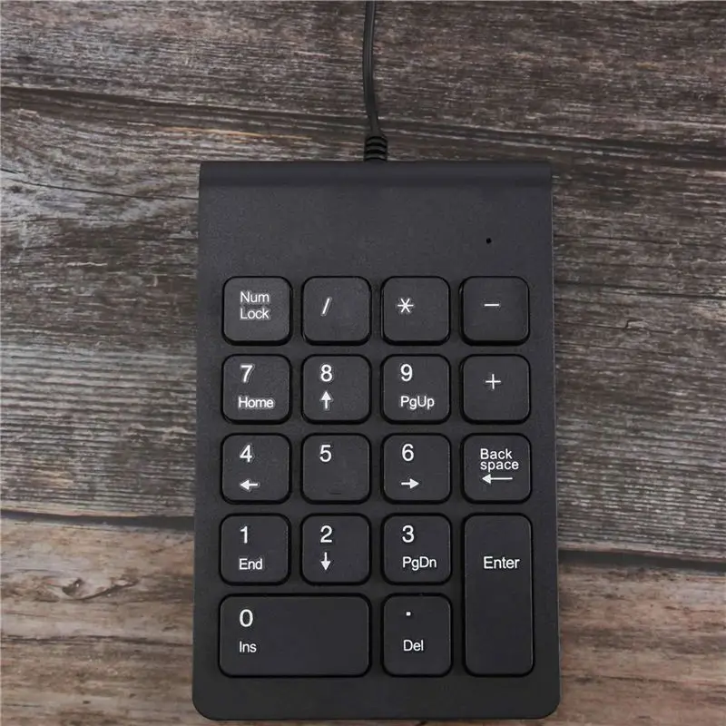 5X Mini USB Wired Numeric Keypad Numpad 18 Keys Digital Keyboard For Accounting Teller Laptop Windows Android (Black)