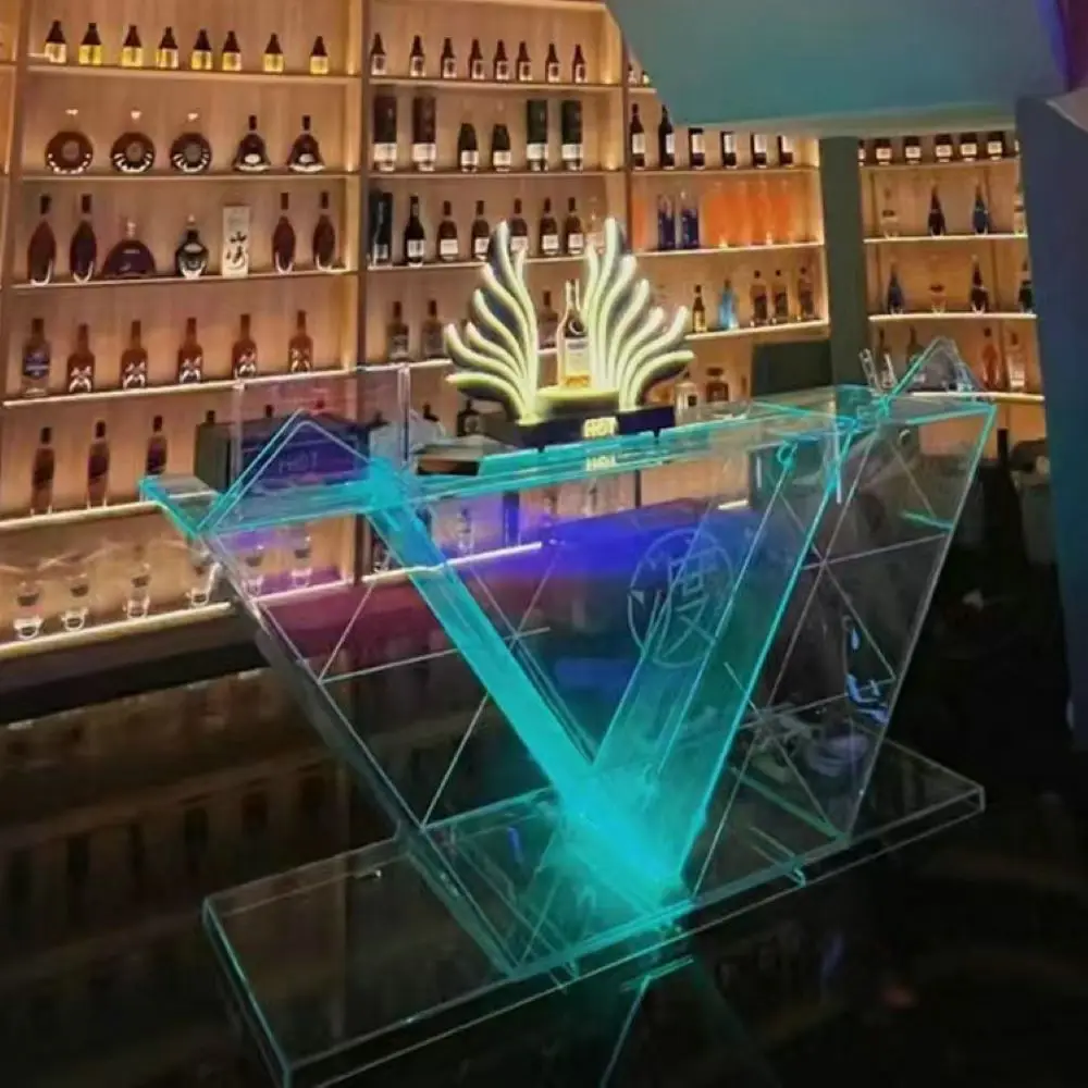 

Легко чистящаяся акриловая барная стойка высокой четкости, стойка регистрации отеля, акриловая DJ-барная стойка регистрации, настраиваемый логотип Warmeu