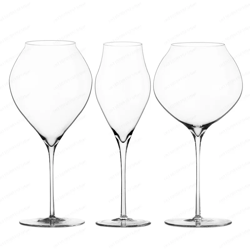 Hand blown light luxury crystal ultra-thin wine glass household high value glass apple wine glass