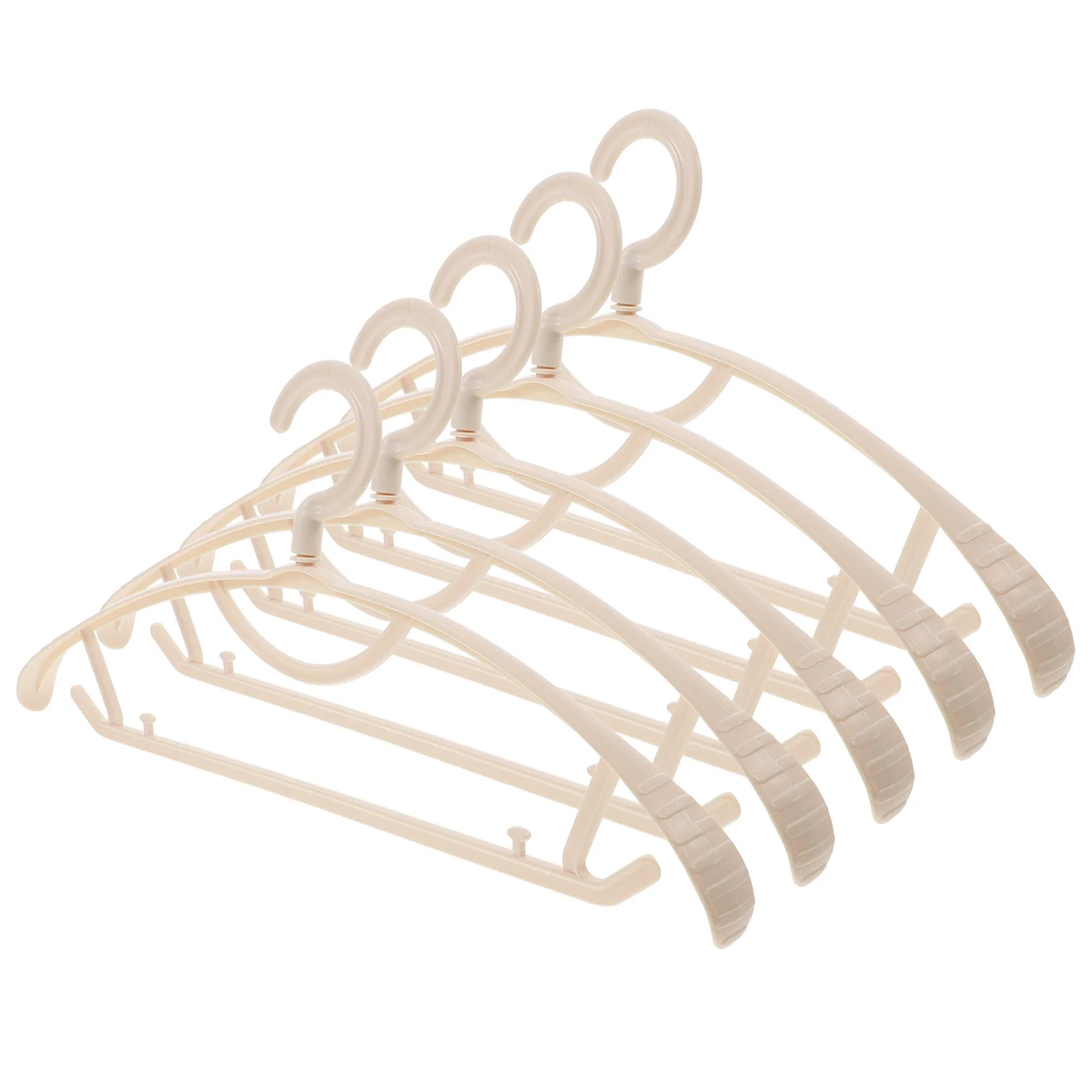 

5 Pcs Non-slip Hanger Coat Hangers Closet Hanging Organizer Clothes Plastic Pocket Clothing