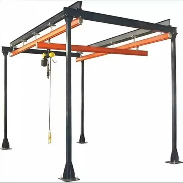 Factory Overhead Crane System Flexible Beam Monorail Freestanding Light Overhead Crane Light Workstation Crane